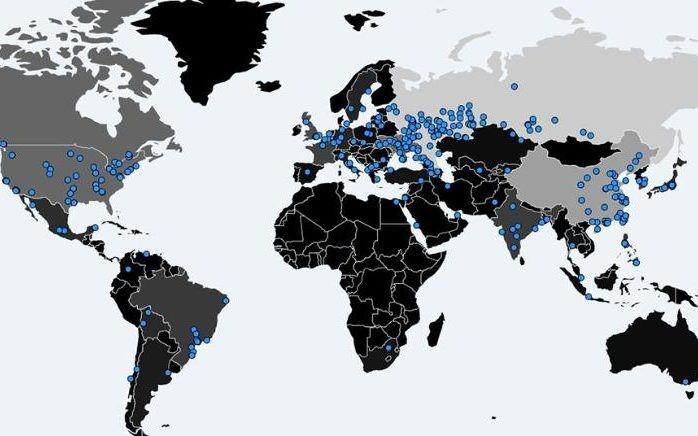 اماكن اختراقات برمجية Wanna Cry Ransomware حول العالم