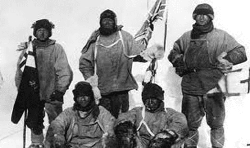 صورة عتيقة للبعثة البريطانية - القارة القطبية الجنوبية
