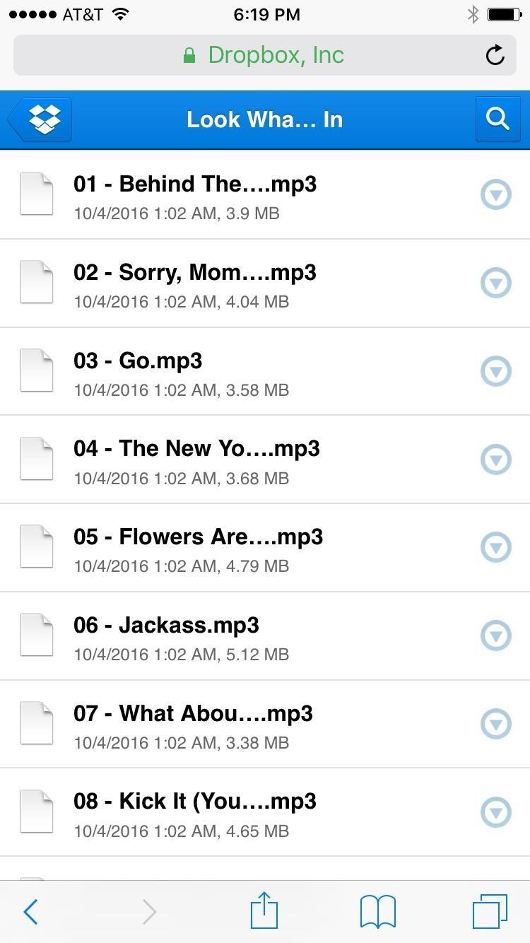 تحميل اغاني على ايفون Dropbox