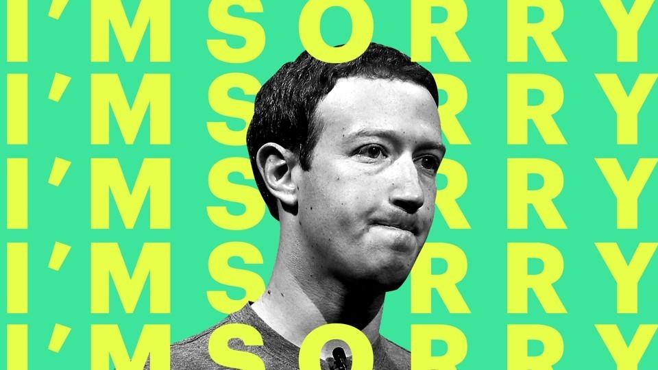 14 years of Mark Zuckerberg saying sorry