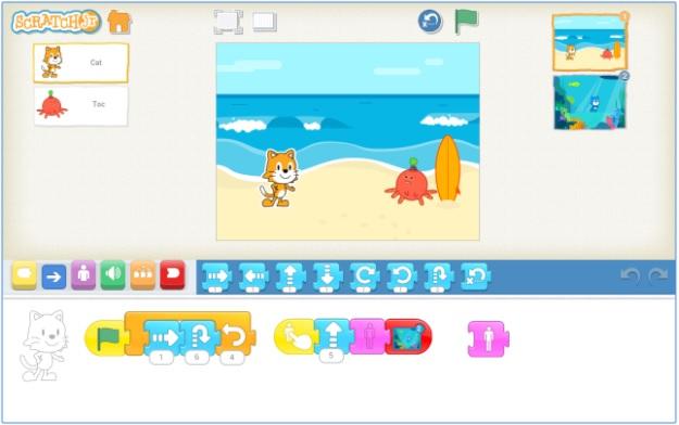 تطبيقات تعليم البرمجة للاطفال - تطبيق ScratchJr
