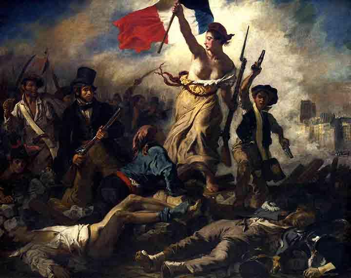 لوحة ديلاكروا "الحرية تقود الشعب" (1830)