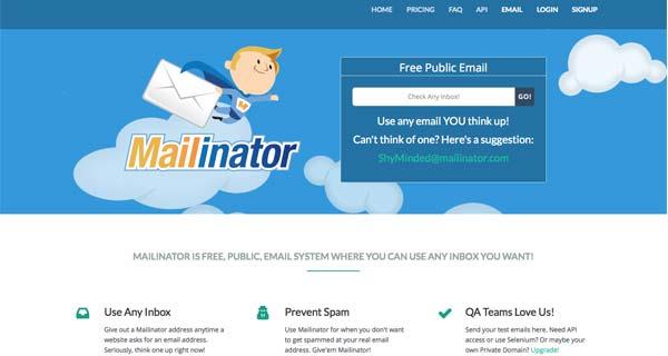 موقع Mailinator