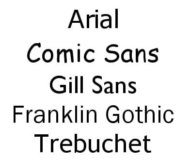 Serif font - الخطوط Serif وSans Serif