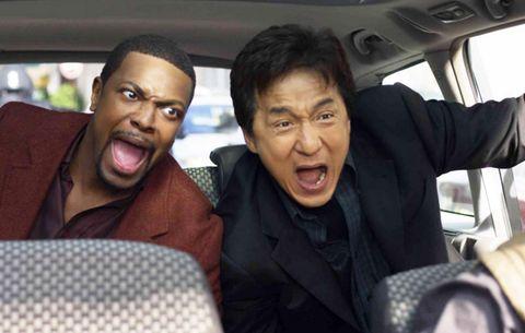 النجم الشهير Jackie Chan، بصحبة شريكه الممثل Chris Tucker، من فيلم Rush Hour