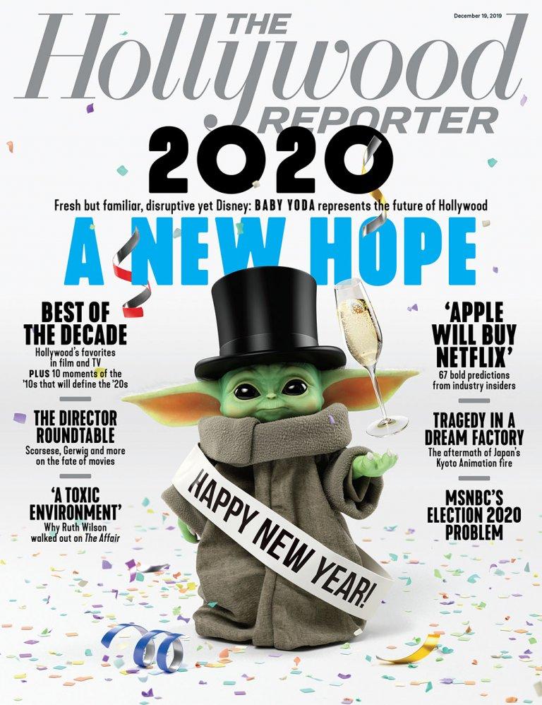 &quot;بيبي يودا&quot; يحتفل مع مجلة The Hollywood Reporter بالعام الجديد!