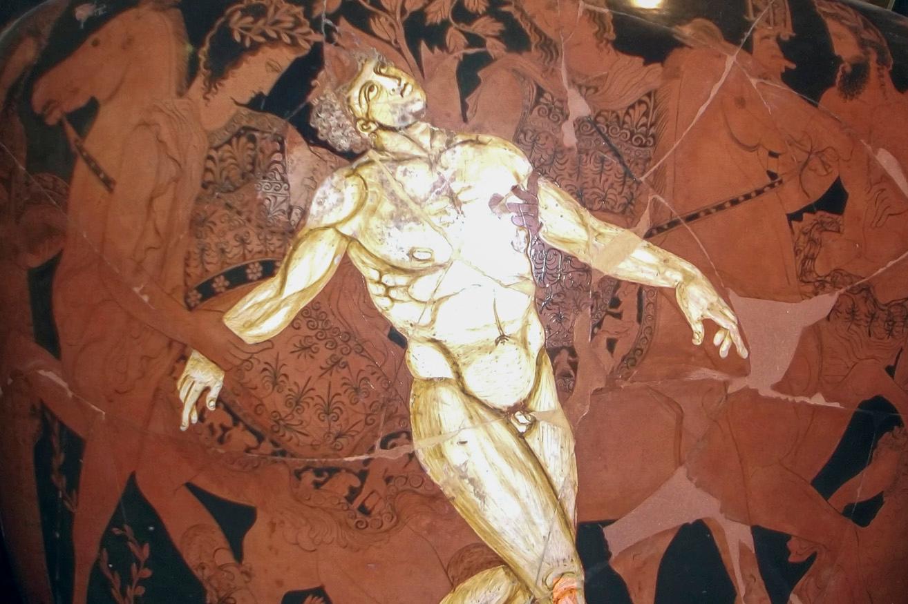 وعاء فخاري من القرن الخامس قبل الميلاد يُجسّد موت طالوس الروبوت
