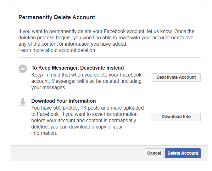 كيفية حذف حساب الفيس بوك نهائيًا