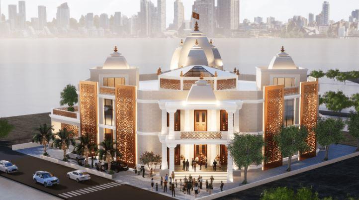 صورة للمعبد الهندوسي المقرر إنشاؤه في دبي