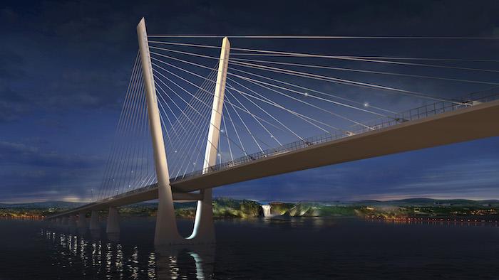 جسور مثبتة بالكابلات (Cable-Stayed Bridges)