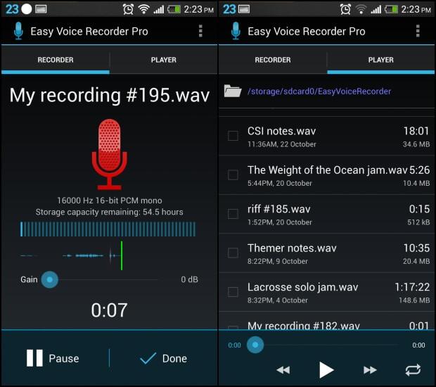   Easy Voice Recorder - برامج لتسجيل الصوت