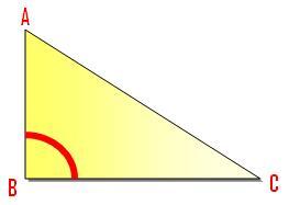 العلاقات في المثلث - المثلث قائم الزاوية