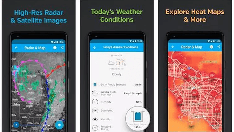 افضل برامج الطقس للايفون - تطبيق Weather Underground