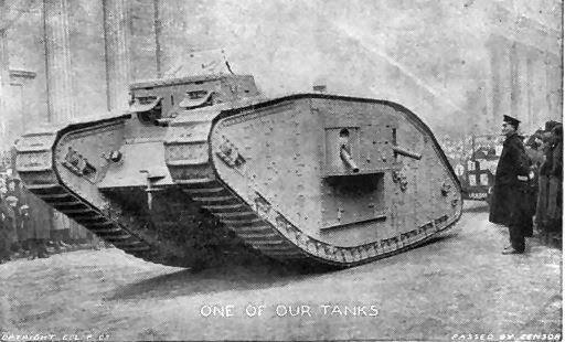 الدبابات أحد أمثلة استخدام التكنولوجيا في الحروب