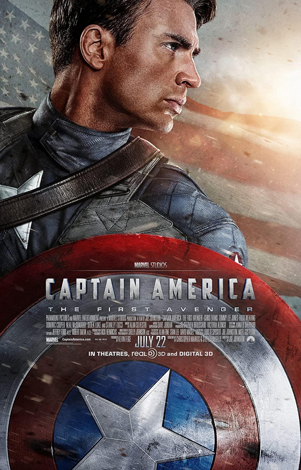 بوستر الفيلم الرابع من ترتيب أفلام مارفل Captain America: first avenger