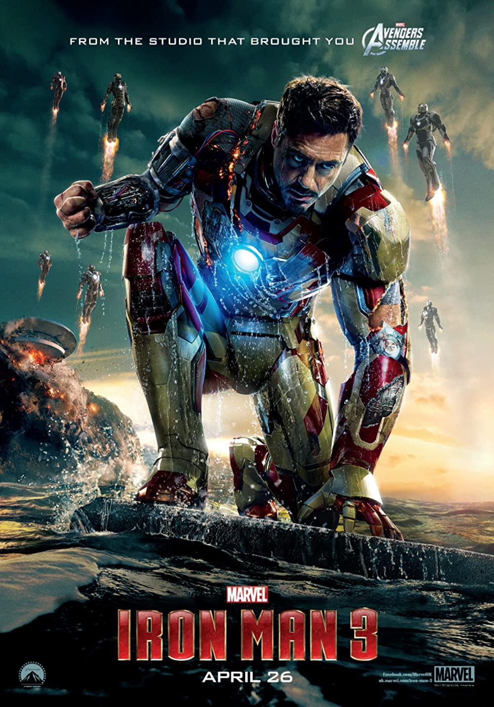 بوستر فيلم Iron man 3 الجزء الاخير من السلسلة حسب ترتيب أفلام مارفل