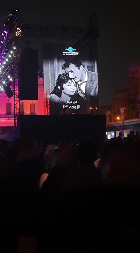 من حفل صوت السينما في قصر عابدين شاشة عرض