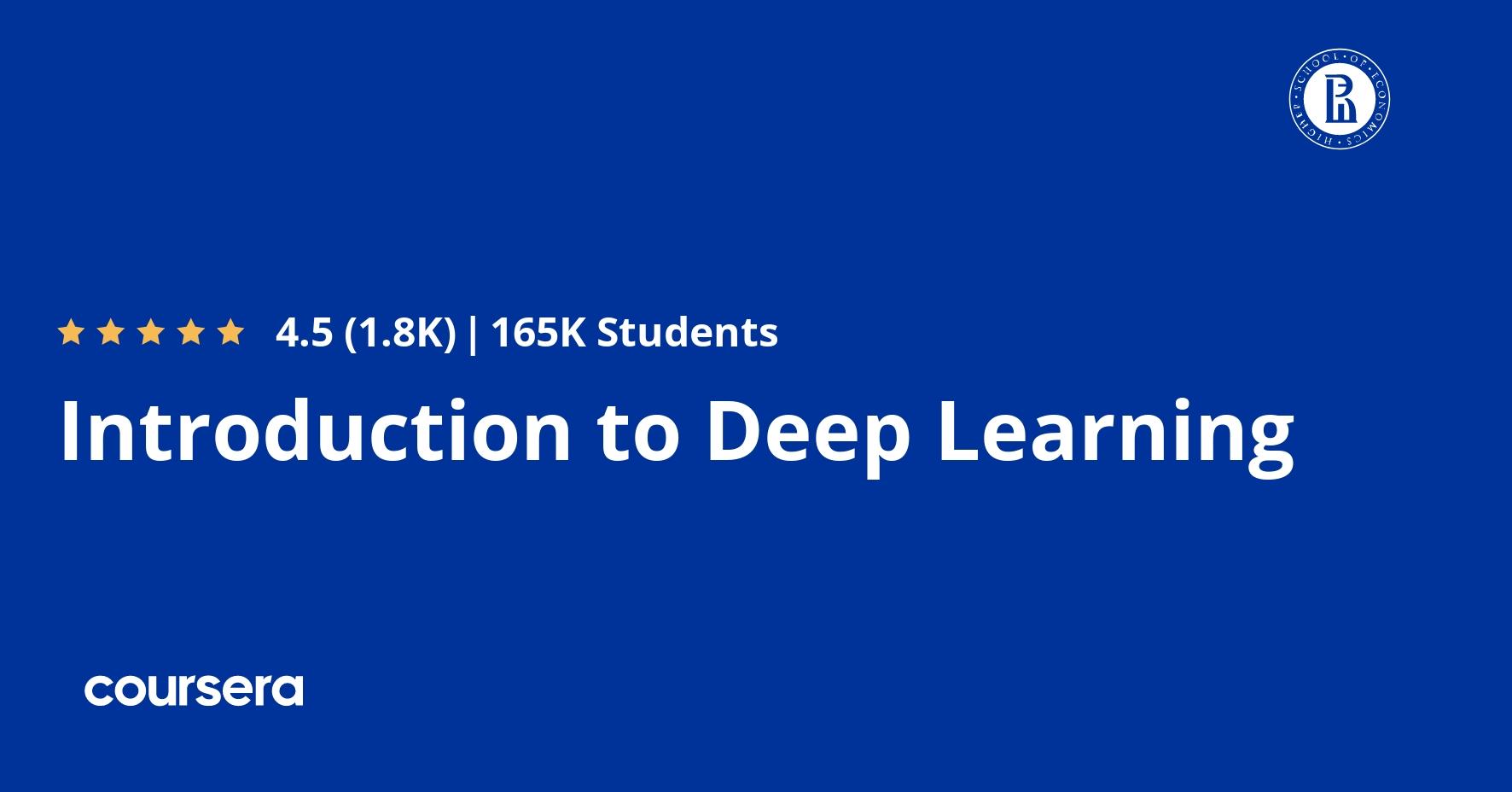 أفضل كورسات الشبكات الصعبونية: Introduction to Deep Learning