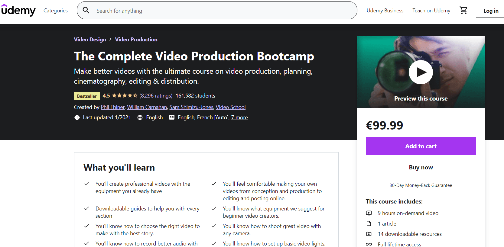 كورسات مونتاج The Complete Video Production Bootcamp