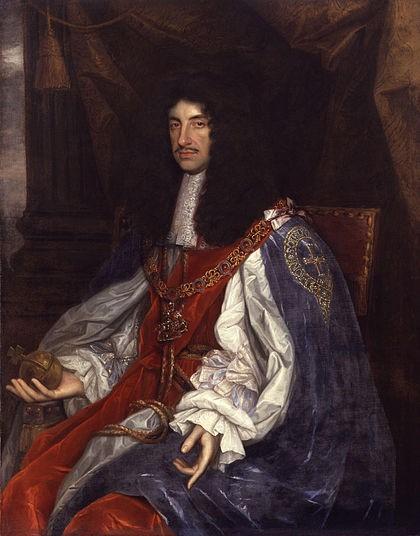 صورة للملك تشارلز الثاني الذي أصبح ملك انجلترا فيما بعد