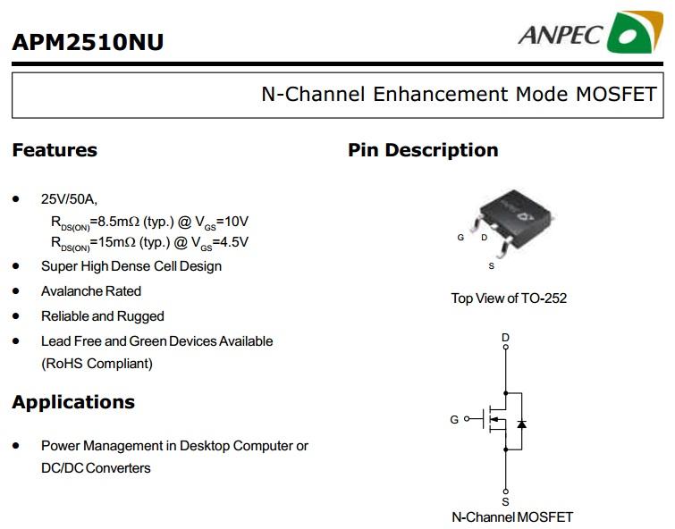 Transistor APM2510N