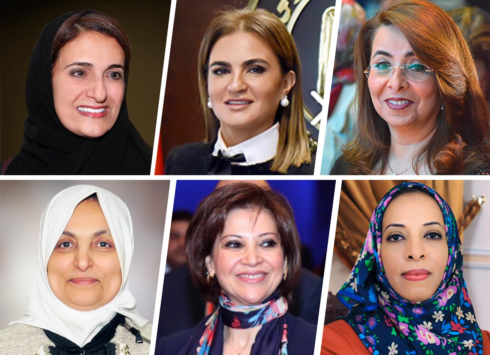 المتصدرات لقائمة أقوى 10 سيدات عربيات في القطاع الحكومي