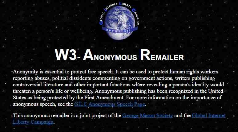W3 Anonymous Remailer
