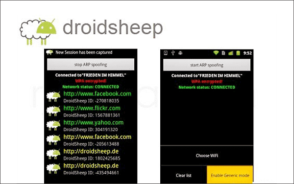 Using Droidsheep to hack Android phone without Root. تطبيقات أندرويد للاختراق