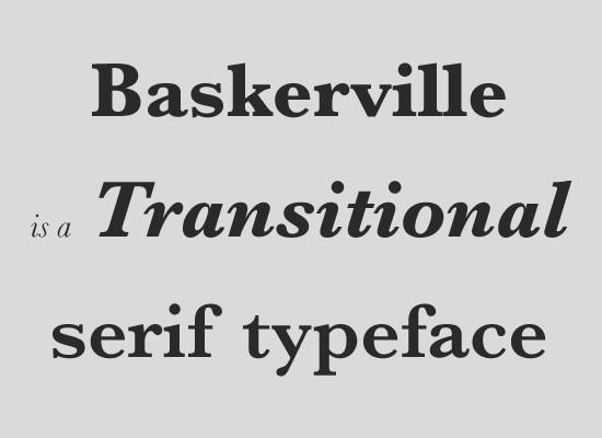 الخط Baskerville - الخطوط Serif وSans serif