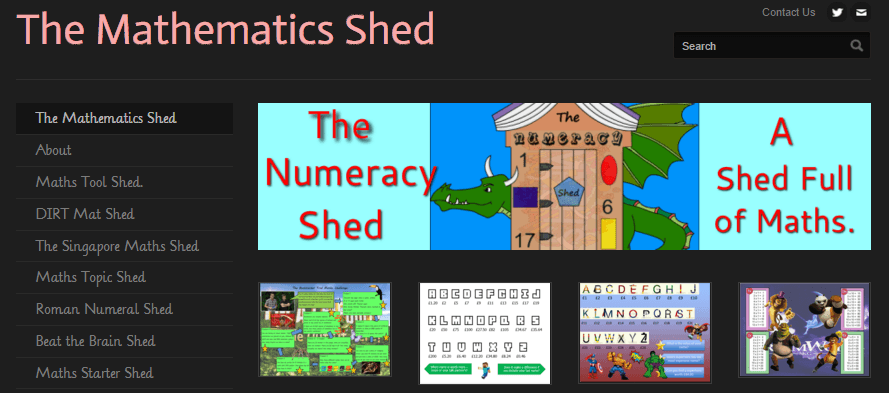 مواقع التعليم الابتدائي - Mathematics Shed