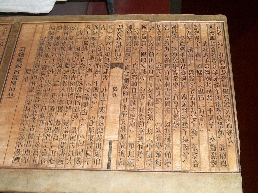 قالب خشبي للطباعة من متحف Yangzhou