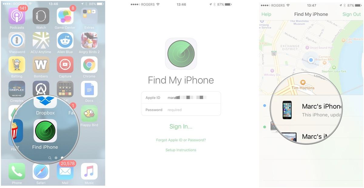 Find My iPhone app
