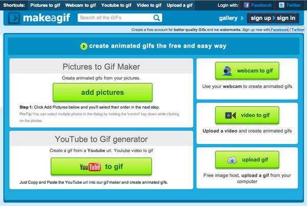 makeagif / تسعة مواقع لصناعة الصور المتحركة GIF