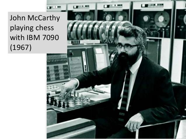 جون مكارثي يلعب الشطرنج مع جهاز IBM 7090