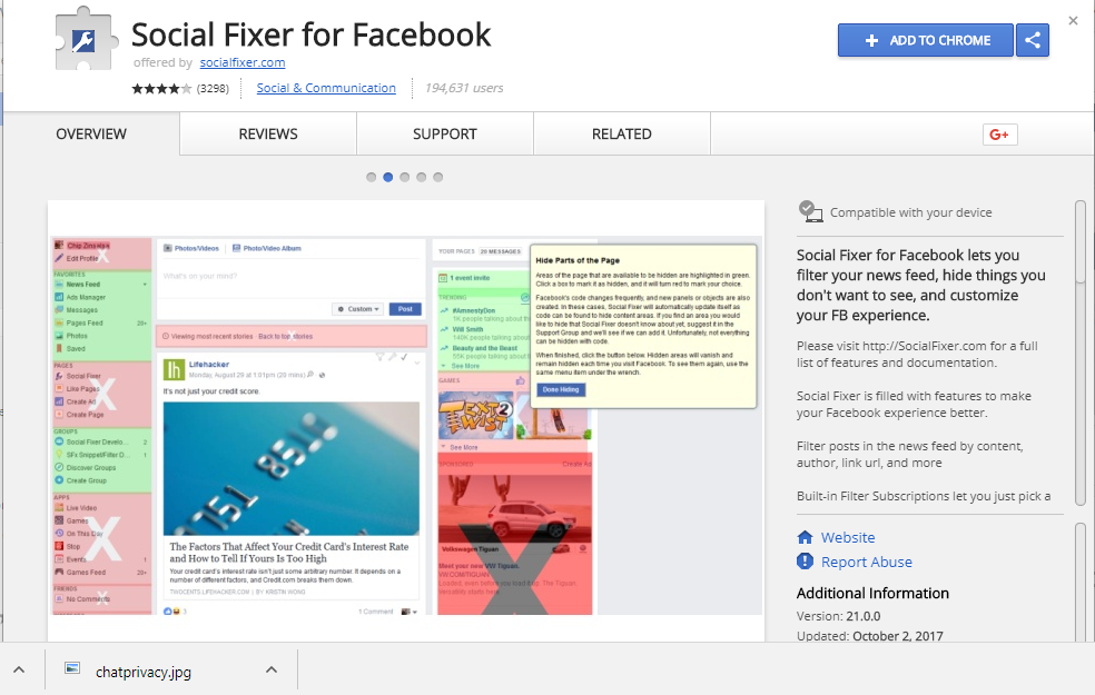لمحبي الألوان والحركات … إضافات لمتصفح جوجل كروم لتخصيص استخدامك لفيسبوك Social-fixer2.jpg-1