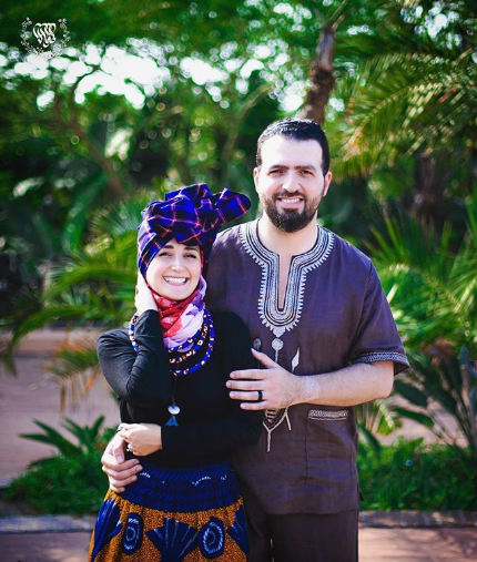 آلاء حمدان مع زوجها طارق بدّار أثناء شهر العسل في جنوب إفريقيا