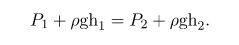 معادلة برنولي في السوائل الساكنة