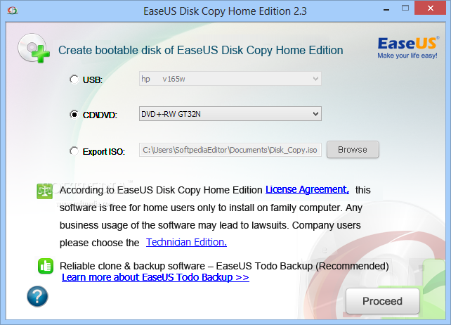 برنامج EaseUS Disk Copy Home Edition